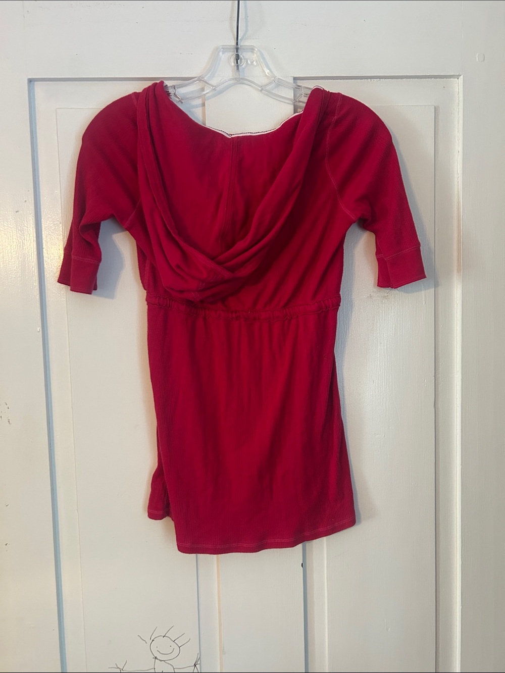 HOLLISTER Y2K Hooded Babydoll Cinch Top Pink Medium Mall Girl - Picture 3 of 5